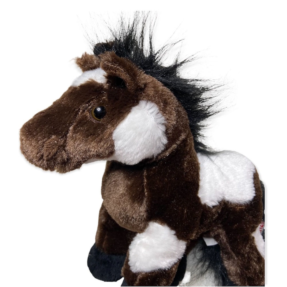 GANZ WEBKINZ Pinto Horse Pony Plush Stuffed Animal Brown White Black